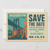 Save the date | Brooklyn, NY Magnetische Uitnodiging (Voorkant)