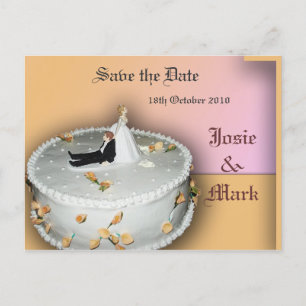 Save the Date bruidstaart briefkaart