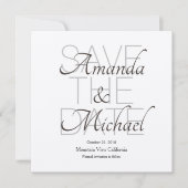 Save the Date Bruiloft Champagne Modern Minimalist (Voorkant)