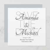 Save the Date Bruiloft Champagne Modern Minimalist (Voorkant / Achterkant)