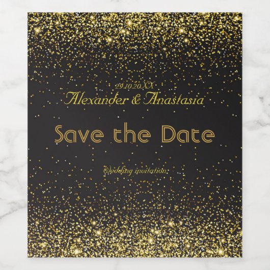 Save the date. Bruiloft flesetiket. Wijnetiket Wijn Etiket (Enkel label)