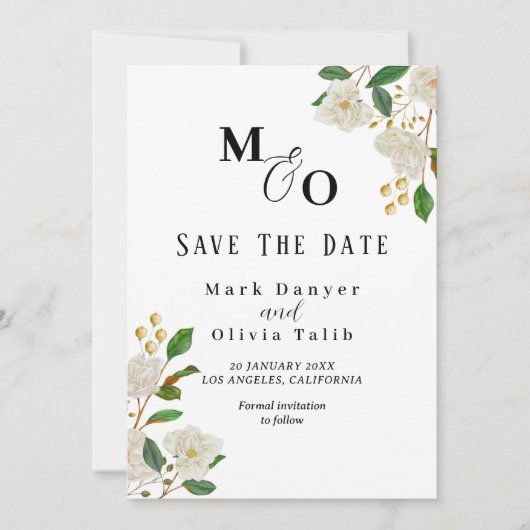 Save the Date -  bruiloft Kaart (Voorkant)