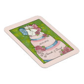 Save the Date Bruiloft Leuke Kat Taart Topper Magn Magneet (Rechterzijde)