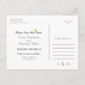 Save-the-date bruiloft rustiek . Getrouwen Aankondigingskaart (Achterkant)