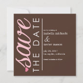 Save the date | Bruin sparen de datum bekendmaking (Voorkant)