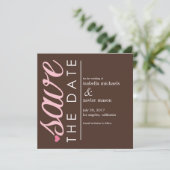 Save The Date | Bruine Save The Date Aankondiging (Staand voorkant)