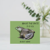 Save The Date Bullfrog Nature Briefkaart (Staand voorkant)