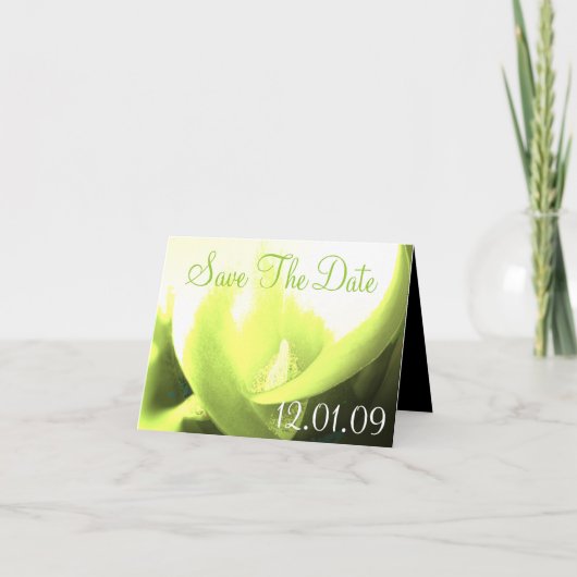 Save the Date Cala Lily - Geel en Groen (Voorkant)