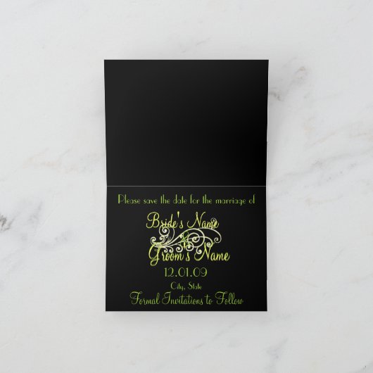 Save the Date Cala Lily - Geel en Groen (Binnen)