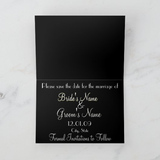 Save the Date Cala Lily - Tan en Groen (Binnen)