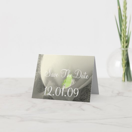 Save the Date Cala Lily - Warm Grijs Aankondiging (Voorkant)