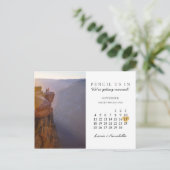 Save the Date Calendar Gold Heart Sept 2022 Briefkaart (Staand voorkant)