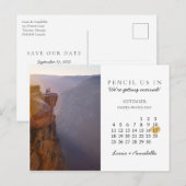 Save the Date Calendar Gold Heart Sept 2022 Briefkaart (Voorkant / Achterkant)