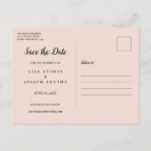 Save the Date Calendar Rose Gold Glitter Ombre Aankondigingskaart (Achterkant)