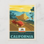 Save the Date | Californië 2 Uitnodiging Briefkaart (Voorkant)