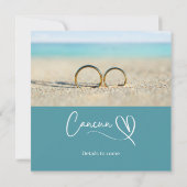 Save the Date Cancun Destination Beach Wedding (Achterkant)