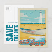 Save the date | Cape May, Verenigde Staten Aankondigingskaart (Voorkant / Achterkant)