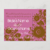 Save The Date Caramel Cafe en Bodacious Paarse Aankondigingskaart (Achterkant)