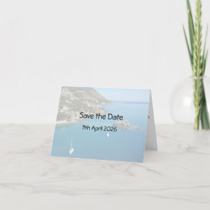 Save the date card - Cyprus zeegezicht Bedankkaart