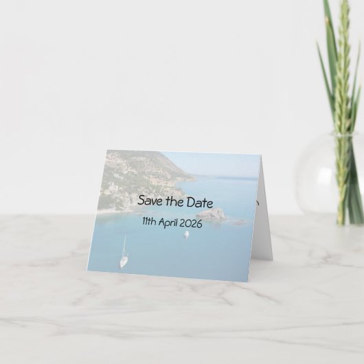 Save the date card - Cyprus zeegezicht Bedankkaart (Voorkant)