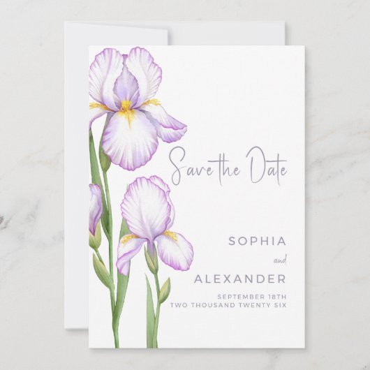 Save the Date Card for a Modern Wedding.  (Voorkant)