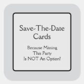 Save the Date Cards Vierkante Sticker (Voorkant)