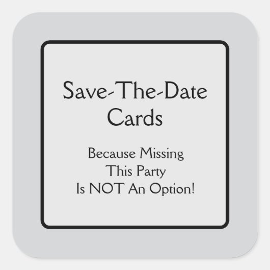 Save the Date Cards Vierkante Sticker (Voorkant)