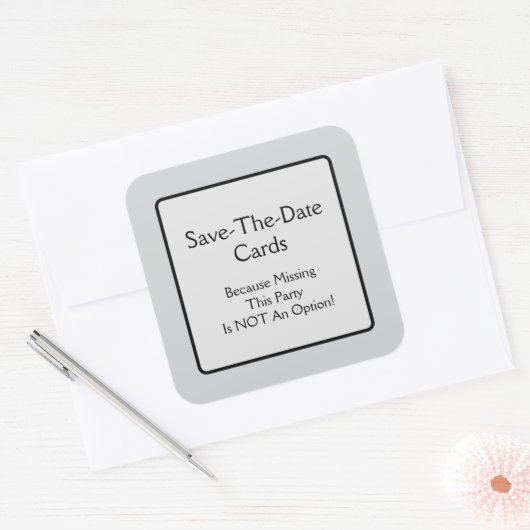 Save the Date Cards Vierkante Sticker (Envelop)
