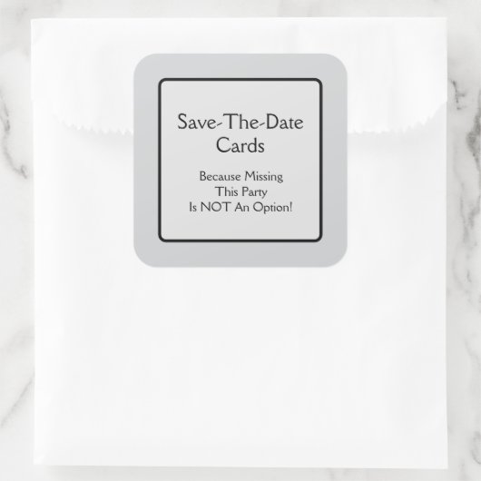 Save the Date Cards Vierkante Sticker (Tas)