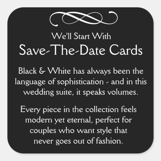 Save the Date Cards Vierkante Sticker (Voorkant)