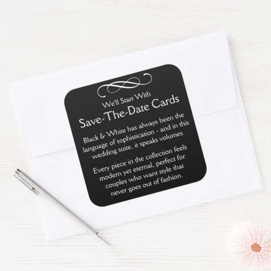 Save the Date Cards Vierkante Sticker (Envelop)