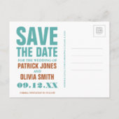 Save the date | Charleston, SC Aankondigingskaart (Achterkant)