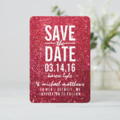 Save the Date | Cherry Glitter Fab (Staand voorkant)