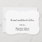 Save The Date Chic Gouden Typografie Bruiloft Fees (Achterkant)