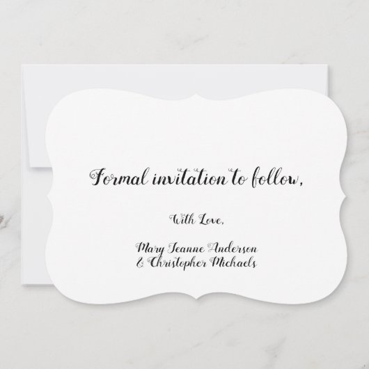 Save The Date Chic Gouden Typografie Bruiloft Fees (Achterkant)