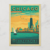 Save the date | Chicago, IL - Geniet van het meer Aankondigingskaart (Voorkant)