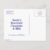 Save the Date Child  Beach Art Briefkaart (Achterkant)