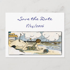 Save the Date Child  Beach Art Briefkaart