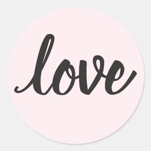 Save the Date Chique Bruiloft Moderne Liefde Roze  Ronde Sticker (Voorkant)