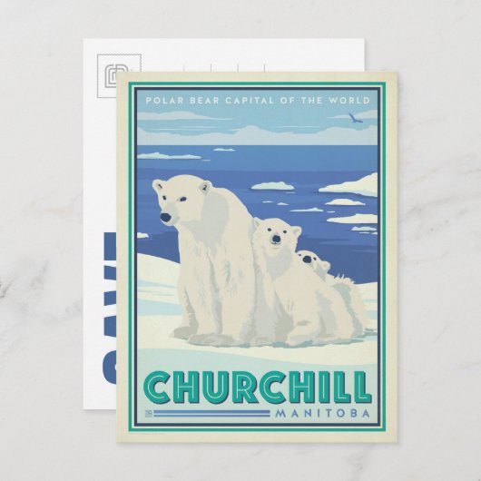 Save the date | Churchill, Manitoba Aankondigingskaart (Voorkant / Achterkant)