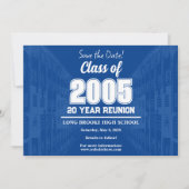 Save the Date Class van 2005 20 Jaar School Reunio Kaart (Voorkant)