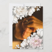 Save the Date | Classic Modern Ivory and Blush  Kaart (Achterkant)