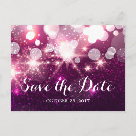 Save the Date Classy Pink Glamour Glitter Sparkles Aankondigingskaart