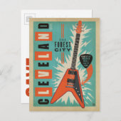 Save the date | Cleveland, OH Aankondigingskaart (Voorkant / Achterkant)