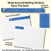 Save The Date, Cobalt Blauw & Witte Rozen Trouwen