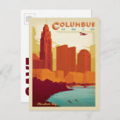 Save the date | Columbus, OH Aankondigingskaart (Voorkant / Achterkant)