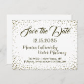 Save the date | CONFETTI Aankondigingskaart (Voorkant / Achterkant)