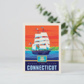 Save the date | Connecticut Uitnodiging Briefkaart (Staand voorkant)