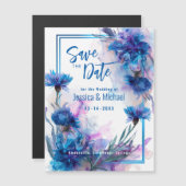 💍Save the Date Cornflowers en Lavendel Elegance (Voorkant / Achterkant)