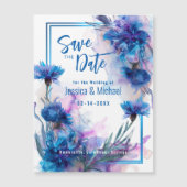 💍Save the Date Cornflowers en Lavendel Elegance (Voorkant)